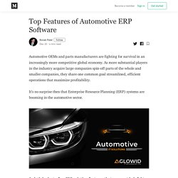 Top Features of Automotive ERP Software