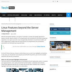 Linux Features beyond the Server Management - Multi Tech News
