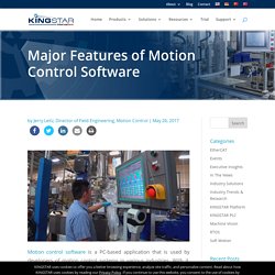 Major Features of Motion Control Software