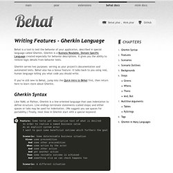 Writing Features - Gherkin Language — Behat 2 documentation