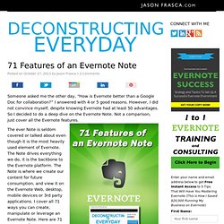 71 Features of an Evernote Note