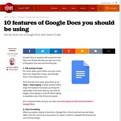 10 features of Google Docs you should be using