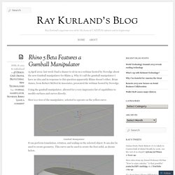 Rhino 5 Beta Features a Gumball Manipulator « Ray Kurland's Blog