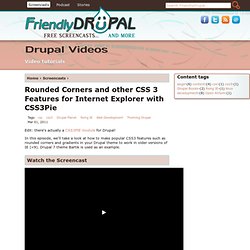 Rounded Corners and other CSS 3 Features for Internet Explorer with CSS3Pie