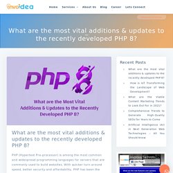 PHP 8 - New Features, Updates and JIT Compiler