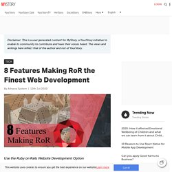 8 Features Making RoR the Finest Web Development