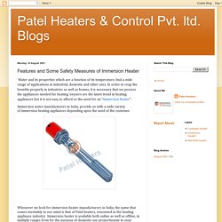 Features and Some Safety Measures of Immersion Heater