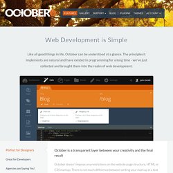Features - October CMS
