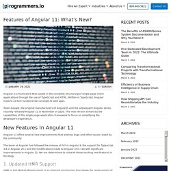 Features of Angular 11