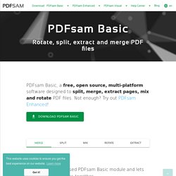 PDFsam Basic - Pour découper, tourner, extraire et fusionner des fichiers PDF