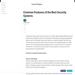 Common Features of the Best Security Systems
