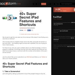 40+ Super Secret iPad Features and Shortcuts