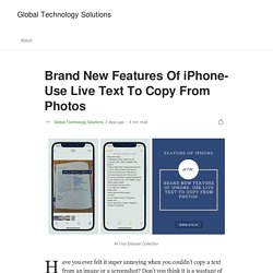 Brand New Features Of iPhone- Use Live Text To Copy From Photos