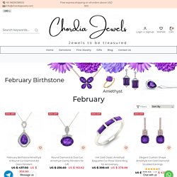 February Birthstone Jewelry: Buy Amethyst Rings, Earrings, Pendants