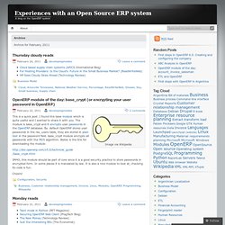 2011 February « Experiences with an Open Source ERP system