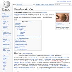 Fécondation in vitro