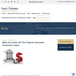 What Are Some Of The Federal Consumer Protection Laws?