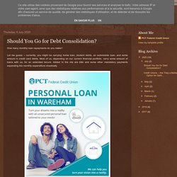 Should You Go for Debt Consolidation?