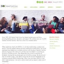 GO Federal Credit Union Testimonials