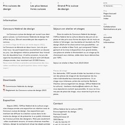 Swiss Federal Design Awards - Information