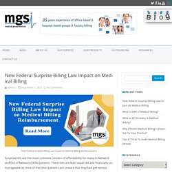 New Federal Surprise Billing Law Impact on Medical Billing - MGSI-Blog