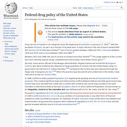 Federal drug policy of the United States