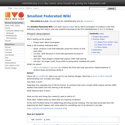 Smallest Federated Wiki - IndieWebCamp