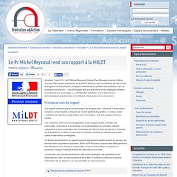 Le Pr Michel Reynaud rend son rapport à la MILDT