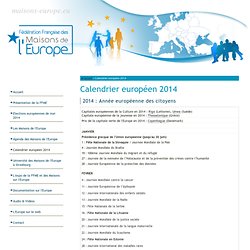 Calendrier européen (maisons-europe.eu)