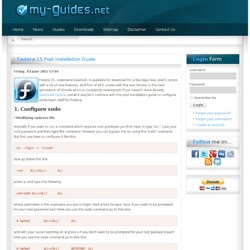 Fedora 15 Post Installation Guide