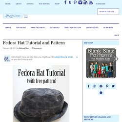 Fedora Hat Tutorial and Pattern