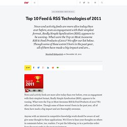 Top 10 Feed & RSS Technologies of 2011