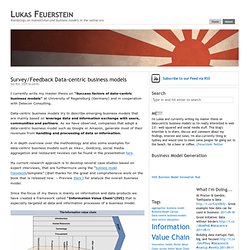 Survey/Feedback Data-centric business models – Lukas Feuerstein