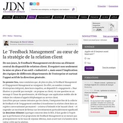 Le "Feedback Management" au cœur de la stratégie de la relation client