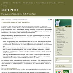Geoff Petty - Teaching Today - Feedback