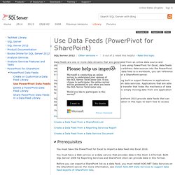 How to: Use Data Feeds (PowerPivot for SharePoint)