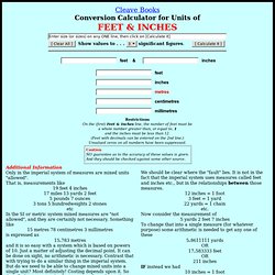 Feet and Inches Calculator