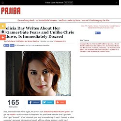 Felicia Day Writes About Her #GamerGate Fears and Unlike Chris Kluwe, Is Immediately Doxxed