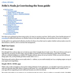 Felix's Node.js Convincing the boss guide