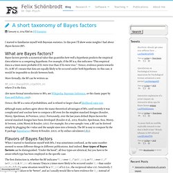 short taxonomy of Bayes factors