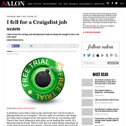 I fell for a Craigslist job scam - Mortifying Disclosures