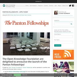 Panton Fellowships – apply now!