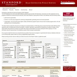 Stanford Fellowships Database