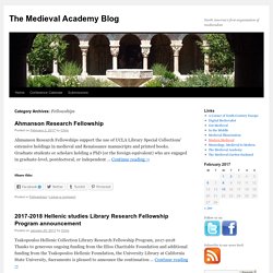 The Medieval Academy Blog