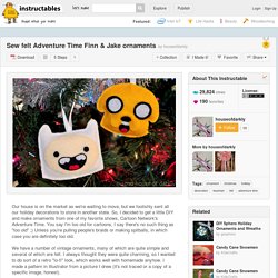 Sew felt Adventure Time Finn & Jake ornaments