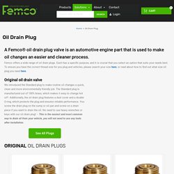 Femco - Replace oil drain plugs - Buy Femco Drain Valves