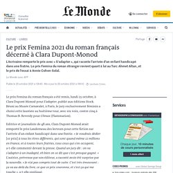 Le prix Femina 2021 du roman français décerné à Clara Dupont-Monod