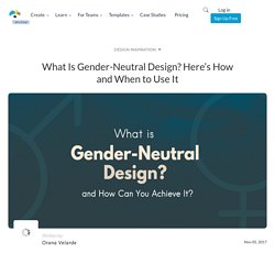 Feminine Design, Masculine Design, Gender-Neutral Design