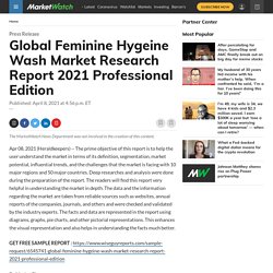 May 2021 Report on Global Feminine Hygeine Wash Market Overview, Size, Share and Trends 2021-2026