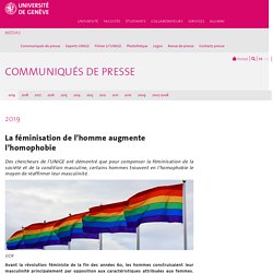 La féminisation de l’homme augmente l’homophobie - Communiqués de presse